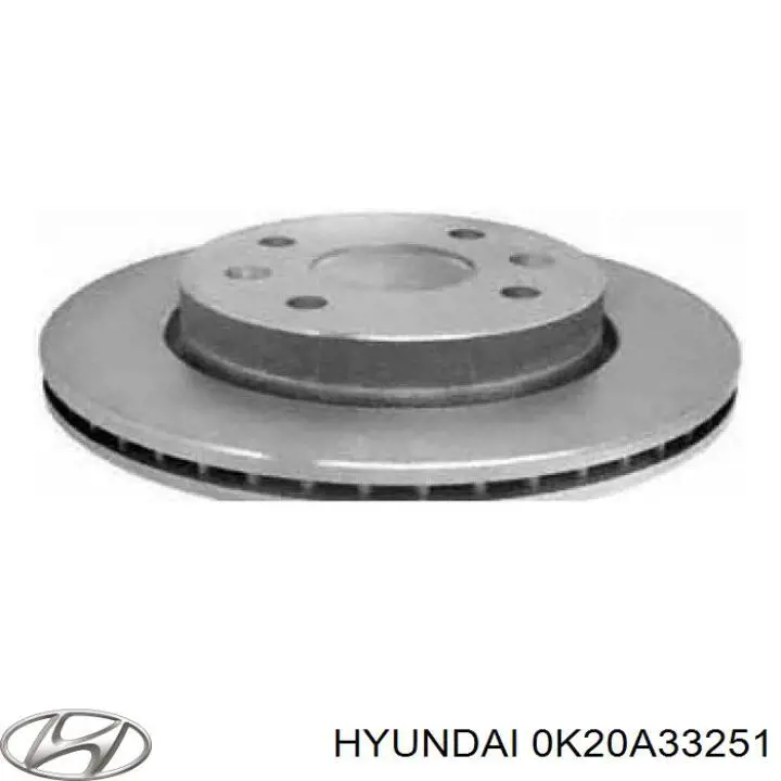 0K20A33251 Hyundai/Kia диск тормозной передний