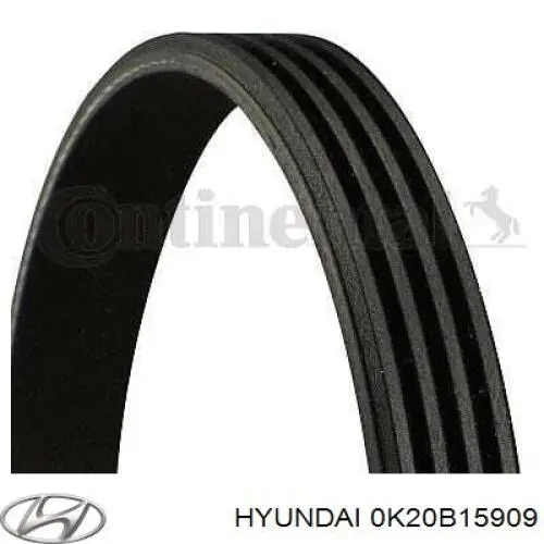 Ремень генератора 0K20B15909 Hyundai/Kia