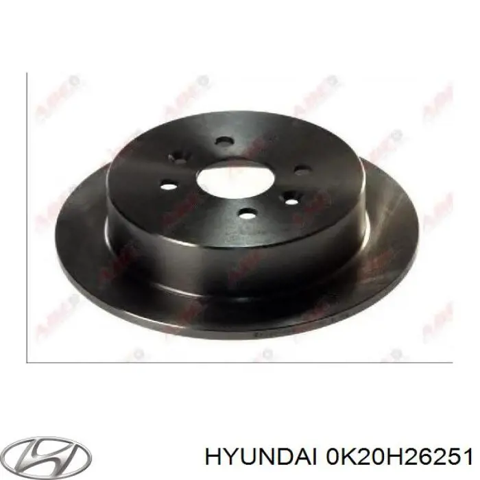 Задний тормозной диск Hyundai/Kia 0K20H26251 цена, от 44.34 USD