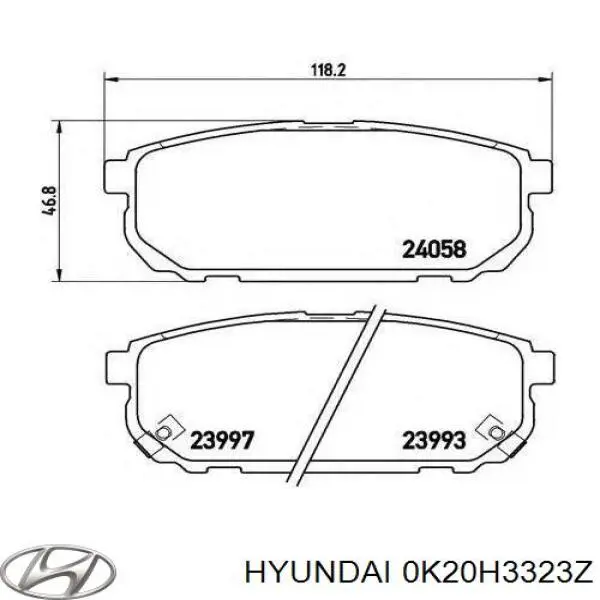 0K20H3323Z Hyundai/Kia Колодки тормозные дисковые комплект