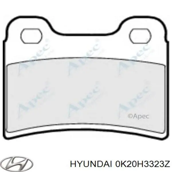 Купить 0K20H3323Z Hyundai/Kia Колодки тормозные задние, дисковые