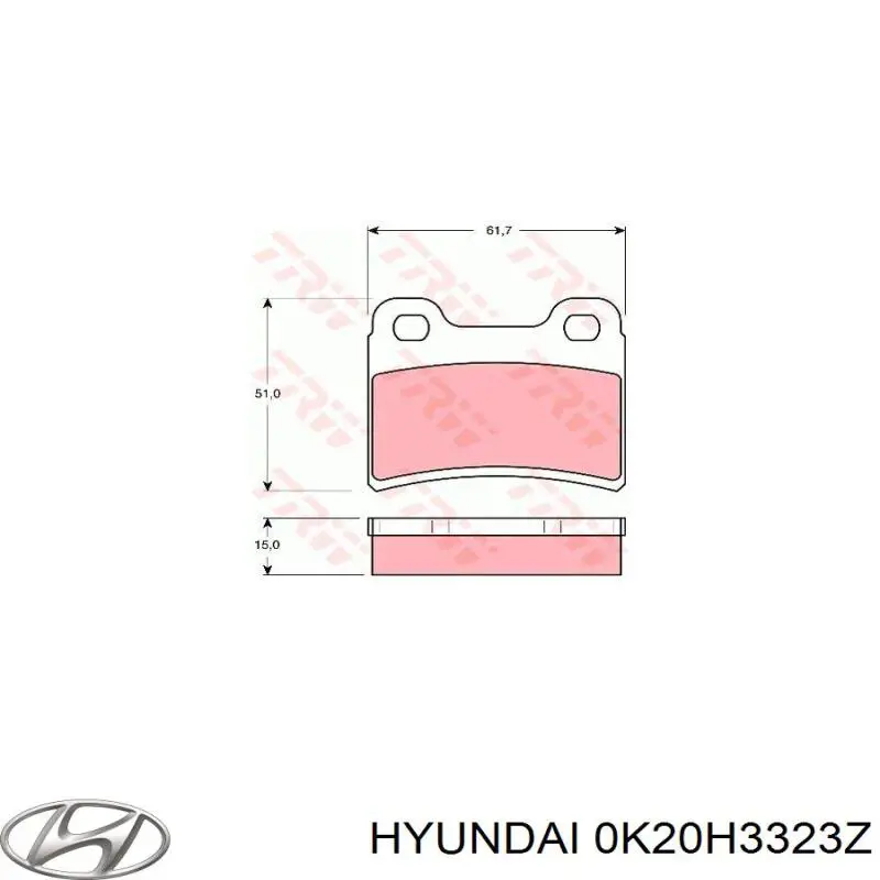 Колодки дисковые  Hyundai/Kia 0K20H3323Z цена, от 10.21 USD