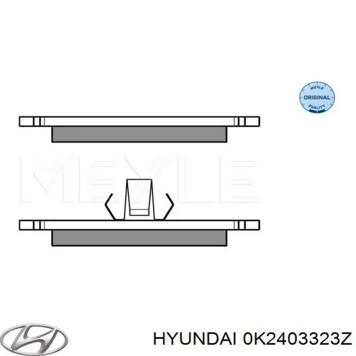 Передние тормозные колодки 0K2403323Z Hyundai/Kia