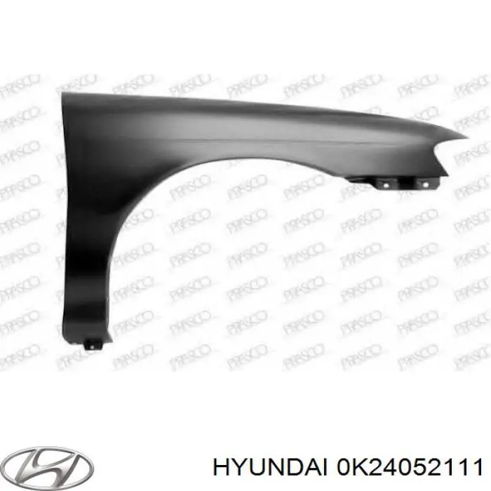 0K24052111 Hyundai/Kia крыло переднее правое