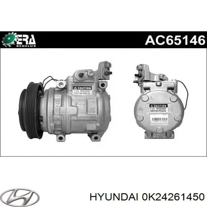 Компрессор системы кондиционирования Hyundai/Kia 0K24261450 цена, от  USD