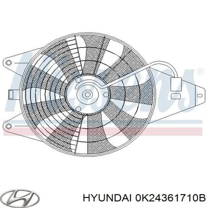  Диффузор радиатора кондиционера, в сборе с крыльчаткой и мотором KIA Sephia 1