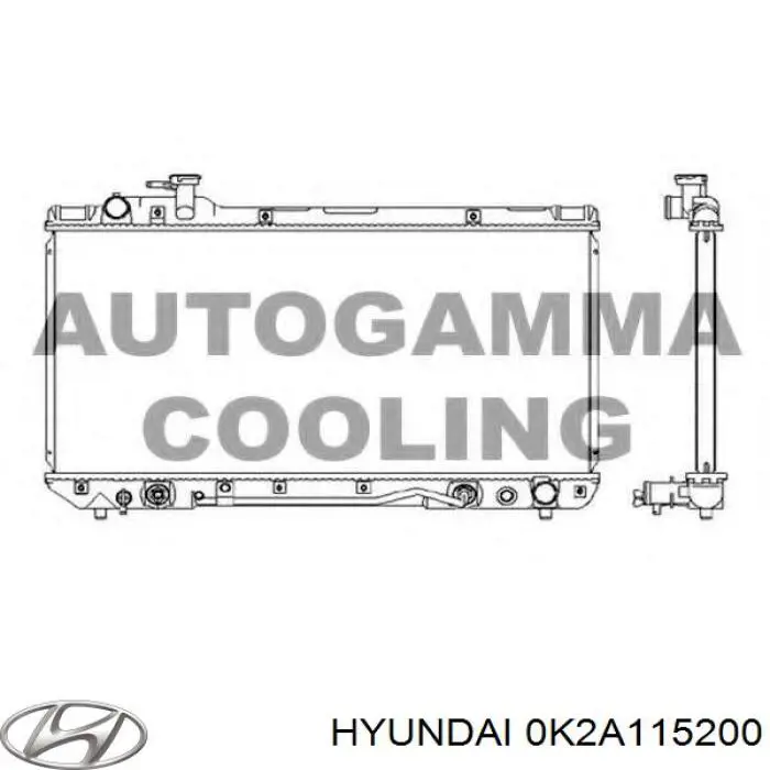 Купить 0K2A115200 Hyundai/Kia Радиатор водяной