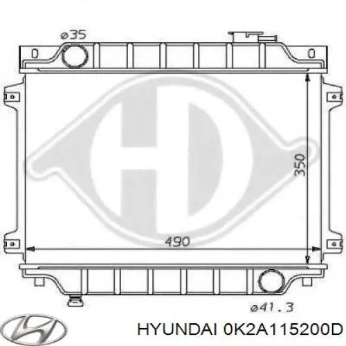 Радиатор охлаждения двигателя Hyundai/Kia 0K2A115200D цена, от 112.45 USD