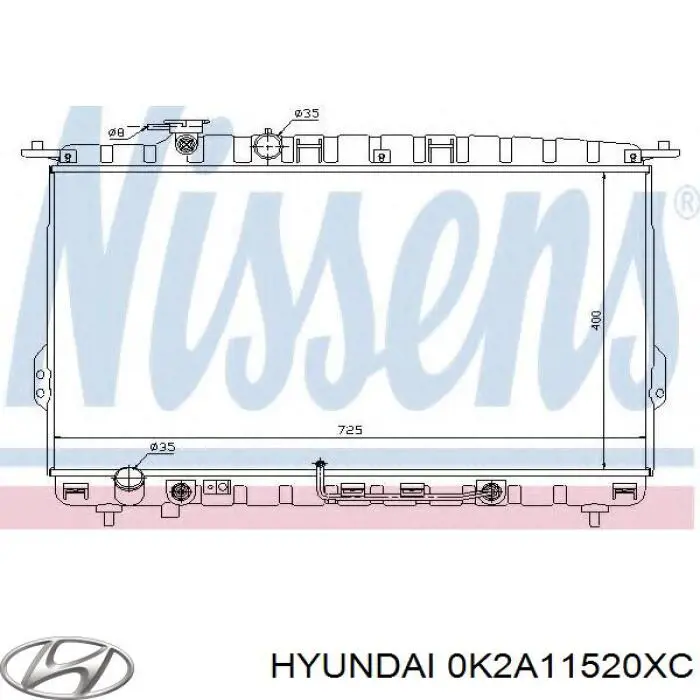 0K2A11520XC Hyundai/Kia радиатор