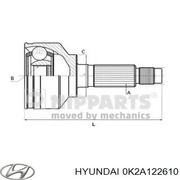 Граната колесная Hyundai/Kia 0K2A122610 цена, от 29.85 USD