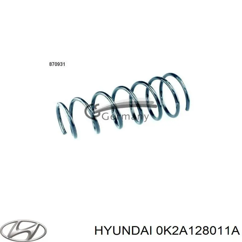 Пружина амортизатора Hyundai/Kia 0K2A128011A цена, от 28.19 USD