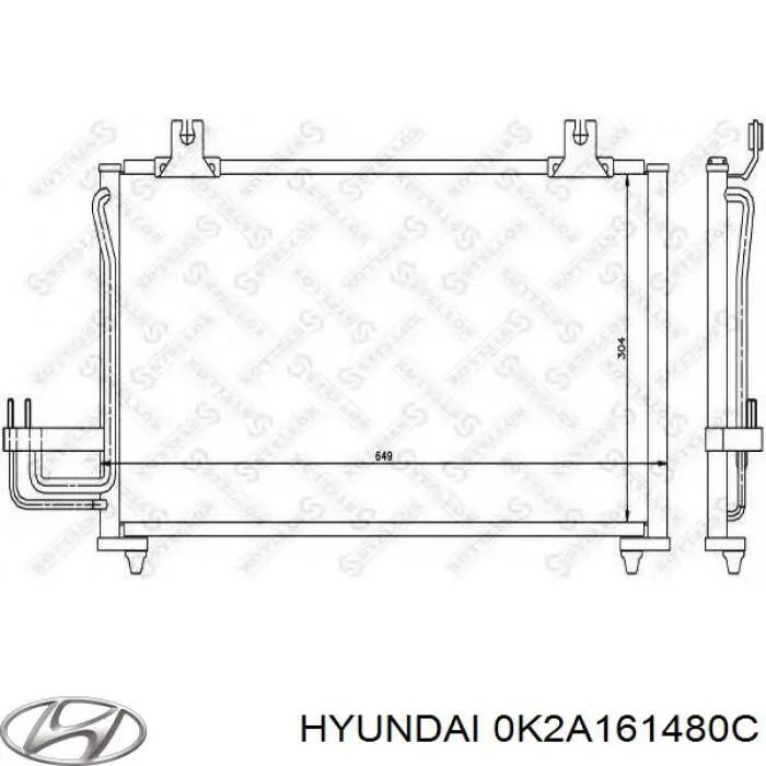 0K2A161480C Hyundai/Kia радиатор кондиционера