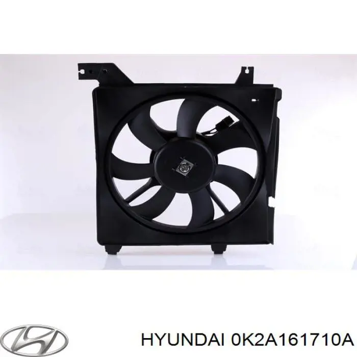 0K2A161710A Hyundai/Kia диффузор радиатора кондиционера, в сборе с крыльчаткой и мотором