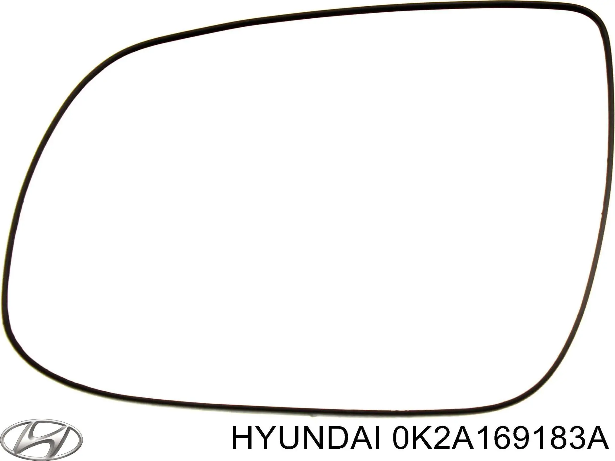 Зеркальный элемент левый HYUNDAI 0K2A169183A