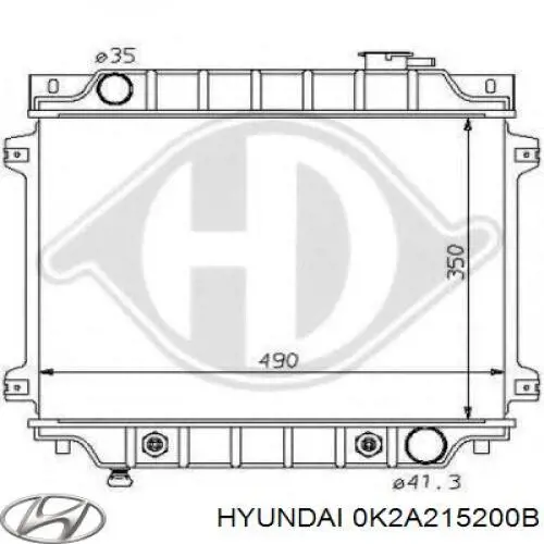 0K2A215200B Hyundai/Kia радиатор