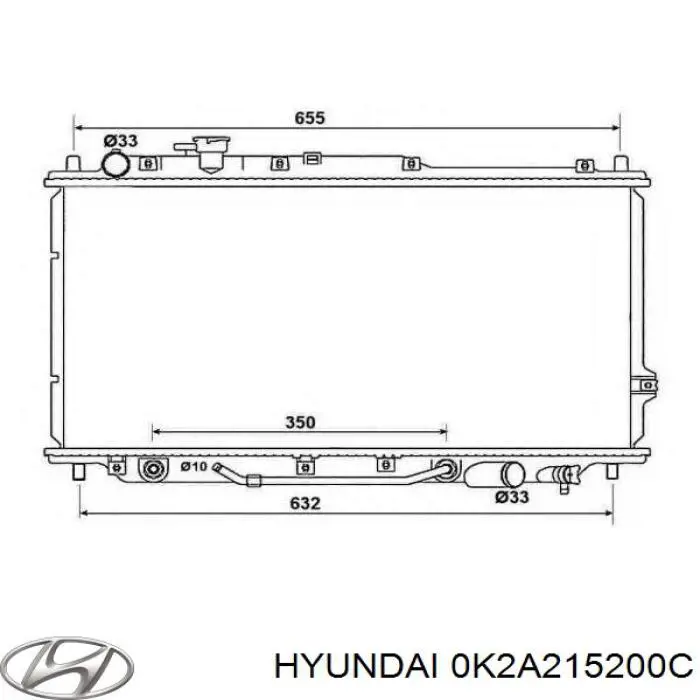 Радиатор 0K2A215200C Hyundai/Kia