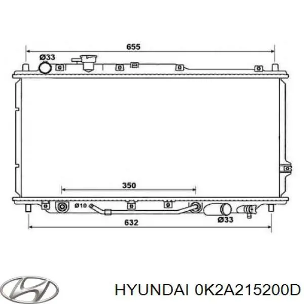 Радиатор 0K2A215200D Hyundai/Kia