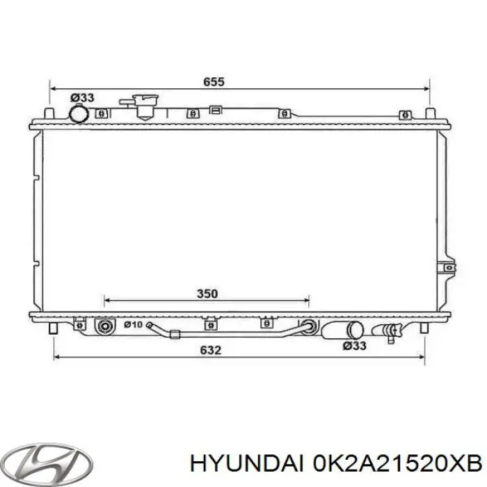 0K2A21520XB Hyundai/Kia радиатор