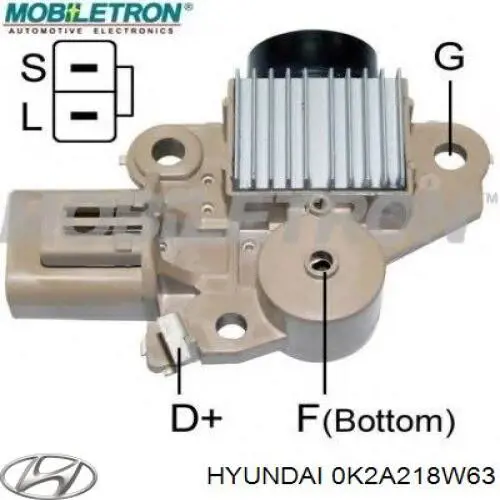 0K2A218W63 Hyundai/Kia реле-регулятор генератора (реле зарядки)