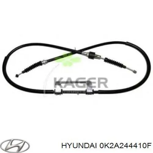 Трос стояночного тормоза задний правый Hyundai/Kia 0K2A244410F цена, от 18.47 USD