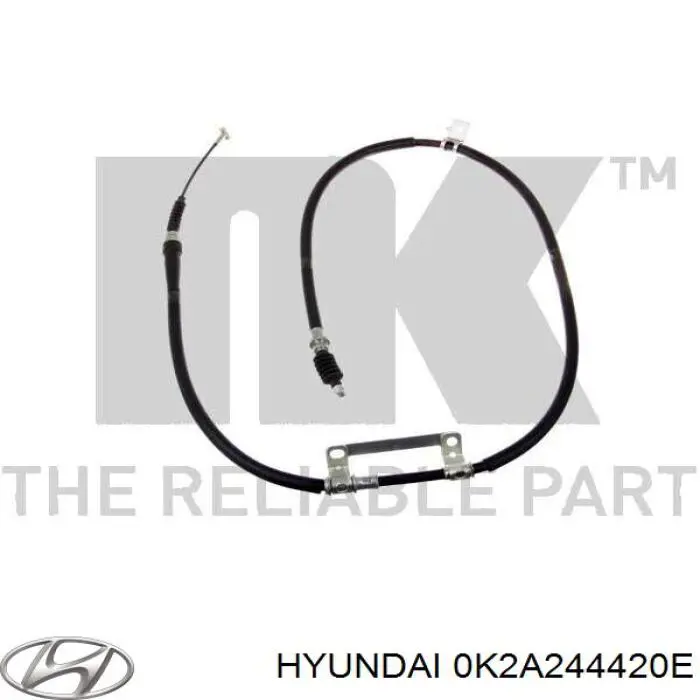 Трос ручного тормоза задний Hyundai/Kia 0K2A244420E цена, от 18.51 USD