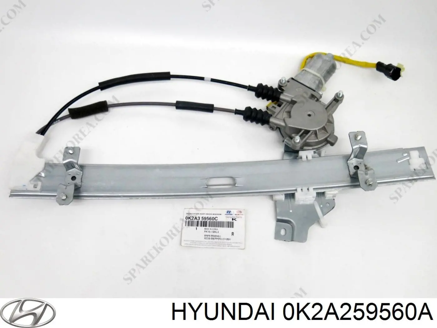 0K2A259560A Hyundai/Kia mecanismo de acionamento de vidro da porta dianteira esquerda