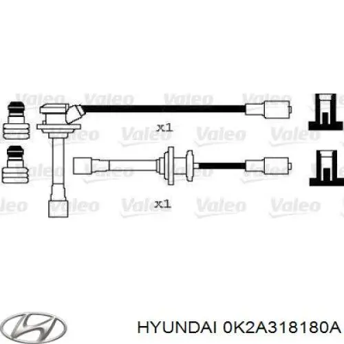 Купить 0K2A318180A Hyundai/Kia Провода высокого напряжения