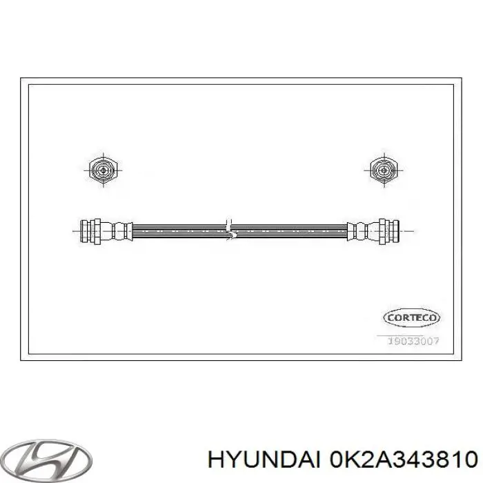 Купить 0K2A343810 Hyundai/Kia Задний тормозной шланг