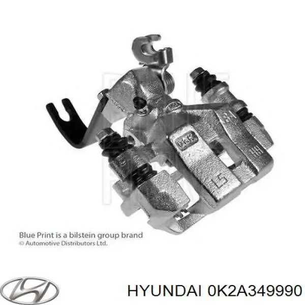 0K2A349990 Hyundai/Kia суппорт тормозной задний левый