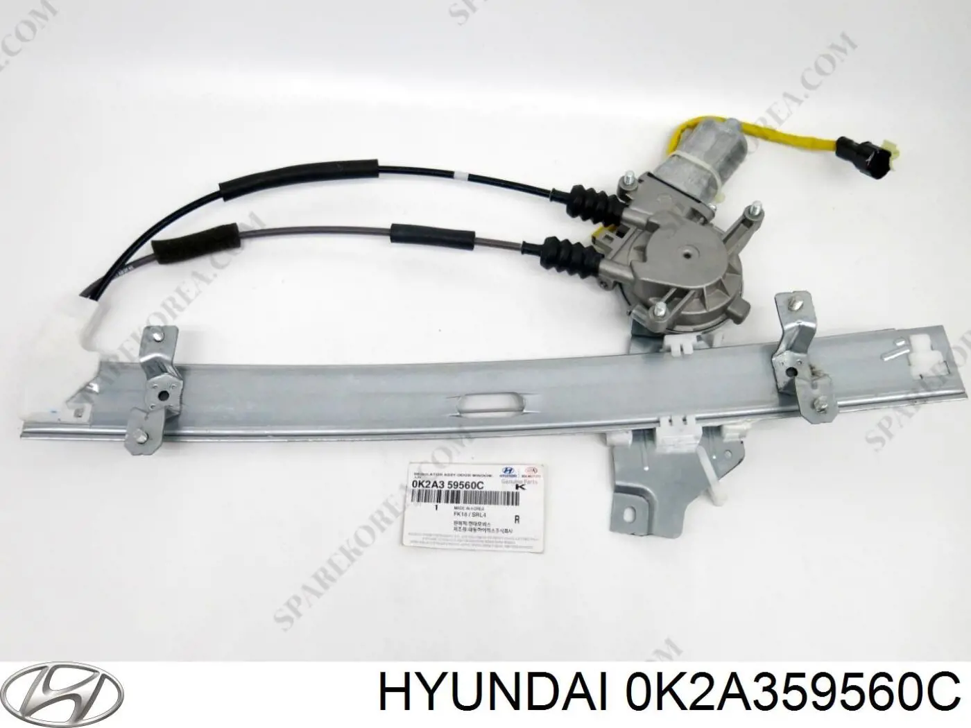 0K2A359560C Hyundai/Kia mecanismo de acionamento de vidro da porta dianteira esquerda