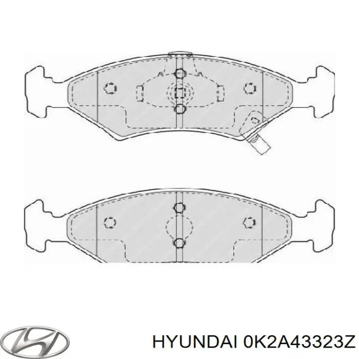 Купить 0K2A43323Z Hyundai/Kia Колодки тормозные