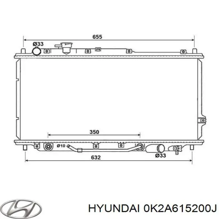 Радиатор 0K2A615200J Hyundai/Kia