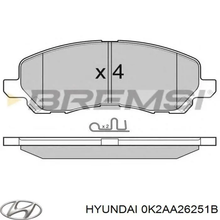 Задний дисковый тормоз Hyundai/Kia 0K2AA26251B