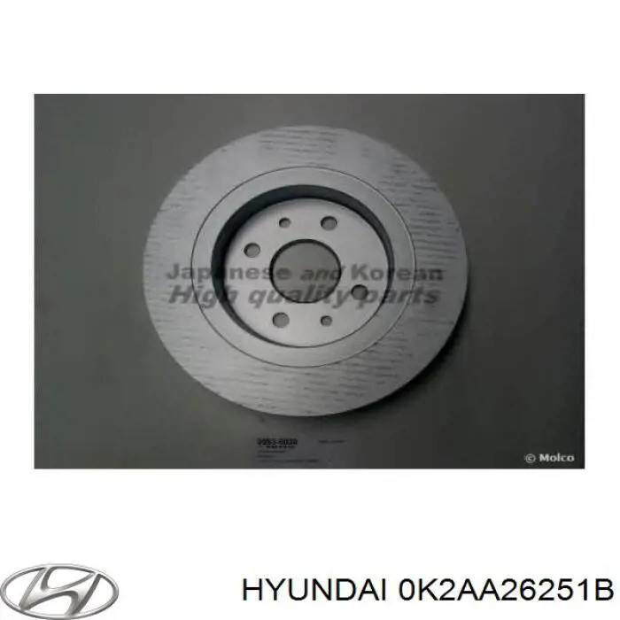 Задний тормозной диск Hyundai/Kia 0K2AA26251B цена, от 23.20 USD