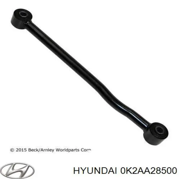 0K2AA28500 Hyundai/Kia braço oscilante de suspensão traseira transversal