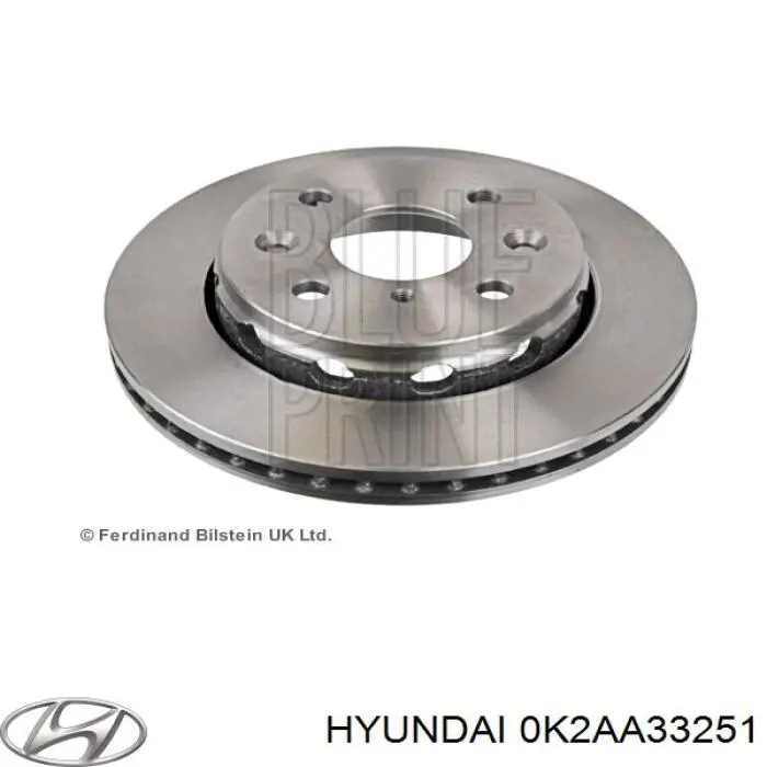 Передние тормозные диски 0K2AA33251 Hyundai/Kia