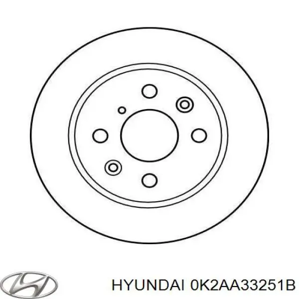 Передние тормозные диски 0K2AA33251B Hyundai/Kia