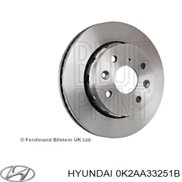 0K2AA33251B Hyundai/Kia Диск тормозной передний