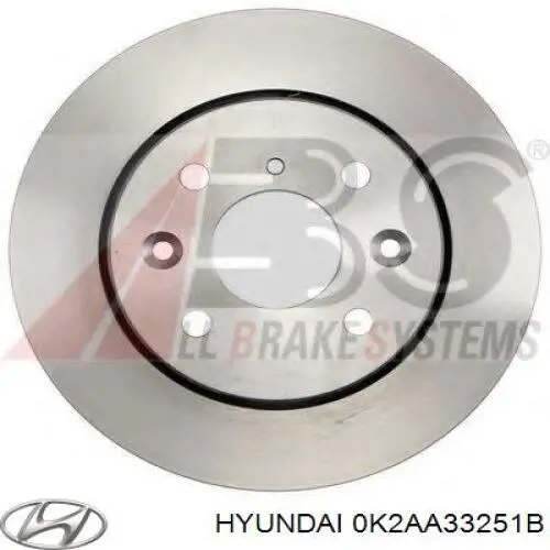 0K2AA33251B Hyundai/Kia диск тормозной передний