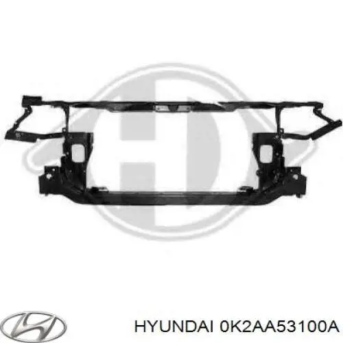 0K2AA53100 Hyundai/Kia суппорт радиатора в сборе (монтажная панель крепления фар)