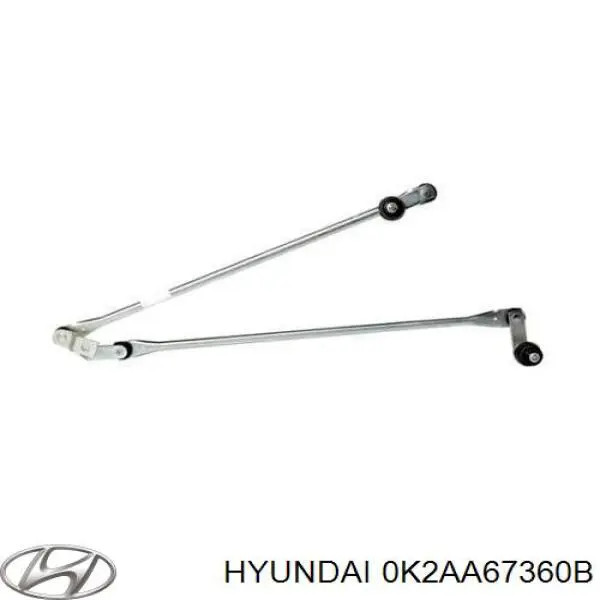 0K2AA67360A Hyundai/Kia trapézio de limpador pára-brisas