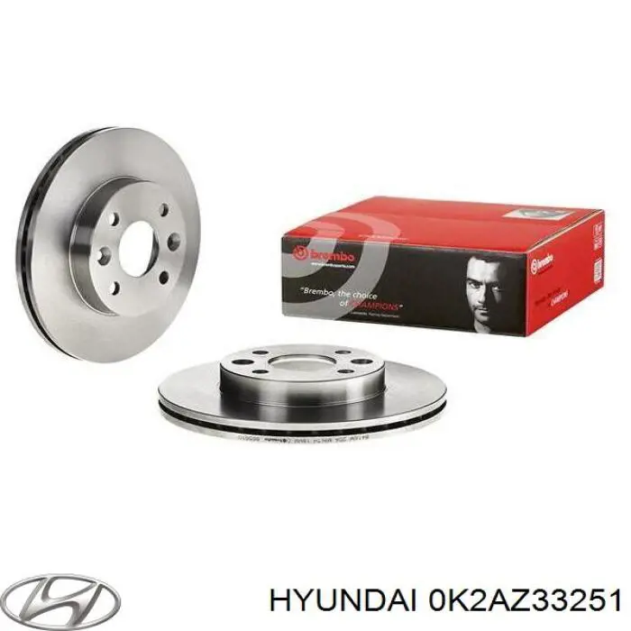 Передние тормозные диски 0K2AZ33251 Hyundai/Kia