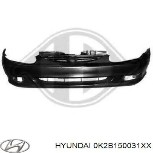 Передний бампер 0K2B150031 Hyundai/Kia
