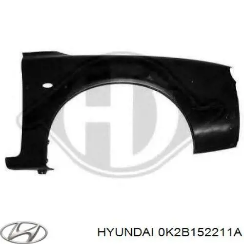 Крыло переднее левое 0K2B152211A Hyundai/Kia