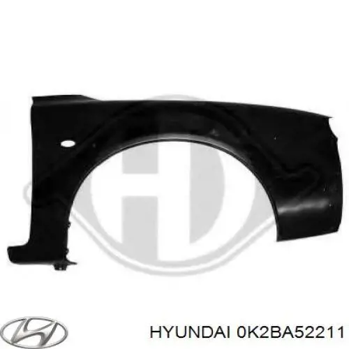 0K2BA52211 Hyundai/Kia Переднее левое крыло