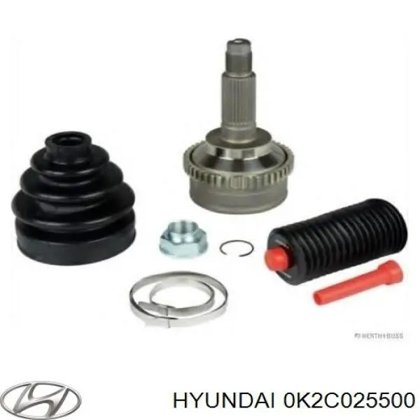 Полуось (привод) передняя правая 0K2C025500 Hyundai/Kia