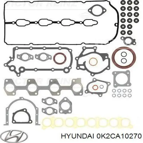 0K2CA10270 Hyundai/Kia комплект прокладок двигателя полный