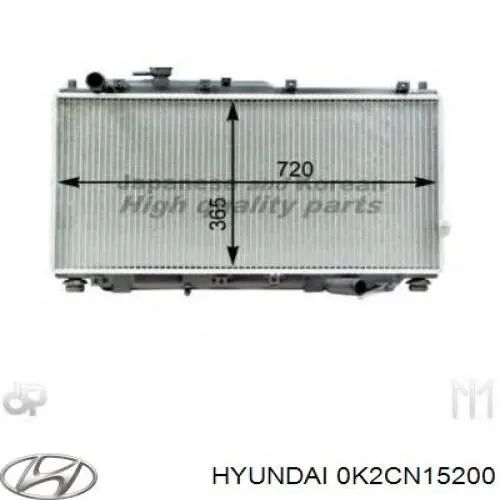 Радиатор 0K2CN15200 Hyundai/Kia