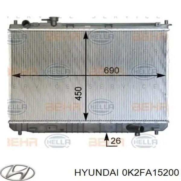 Радиатор охлаждения двигателя Hyundai/Kia 0K2FA15200 цена, от 150.97 USD