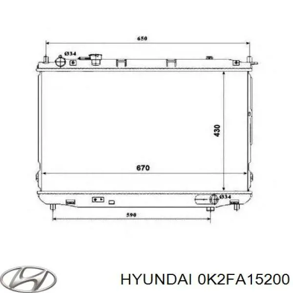 Купить 0K2FA15200 Hyundai/Kia Радиатор водяной